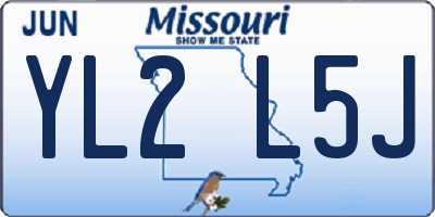 MO license plate YL2L5J