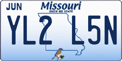 MO license plate YL2L5N