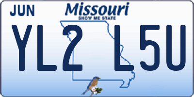 MO license plate YL2L5U