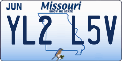 MO license plate YL2L5V