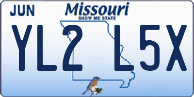 MO license plate YL2L5X