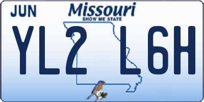 MO license plate YL2L6H