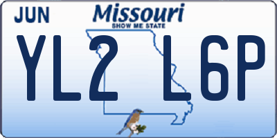 MO license plate YL2L6P
