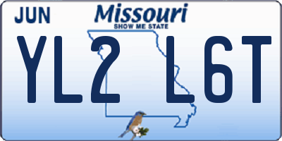 MO license plate YL2L6T