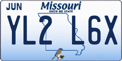 MO license plate YL2L6X