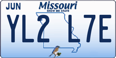 MO license plate YL2L7E