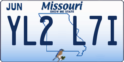 MO license plate YL2L7I