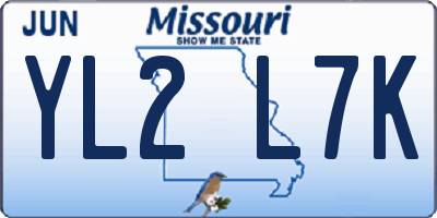 MO license plate YL2L7K