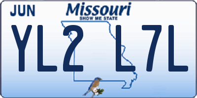 MO license plate YL2L7L