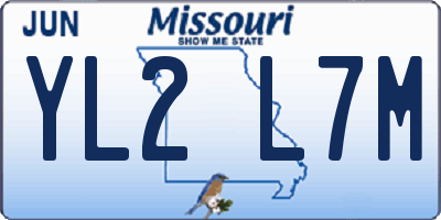 MO license plate YL2L7M