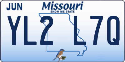 MO license plate YL2L7Q