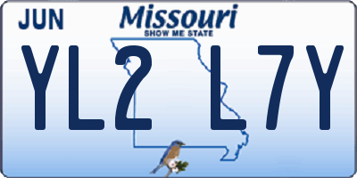 MO license plate YL2L7Y