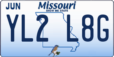 MO license plate YL2L8G