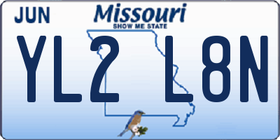 MO license plate YL2L8N