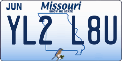 MO license plate YL2L8U