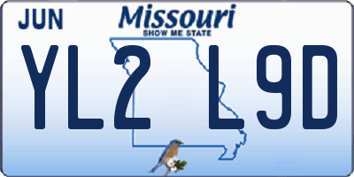 MO license plate YL2L9D