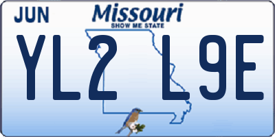MO license plate YL2L9E