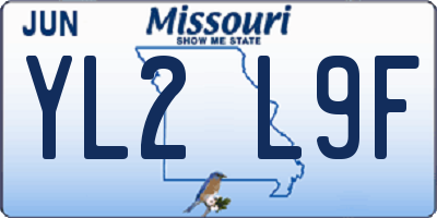 MO license plate YL2L9F