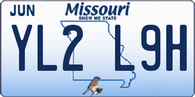 MO license plate YL2L9H