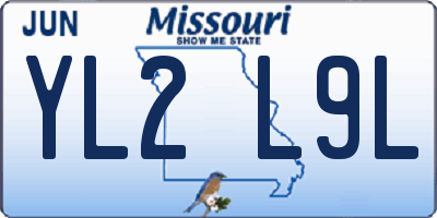 MO license plate YL2L9L