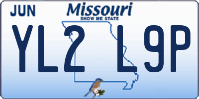 MO license plate YL2L9P