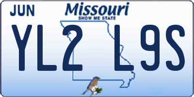 MO license plate YL2L9S