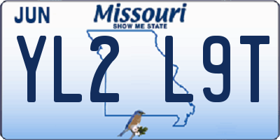 MO license plate YL2L9T