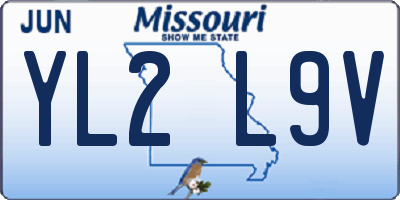 MO license plate YL2L9V