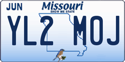 MO license plate YL2M0J