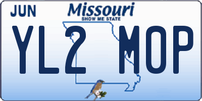 MO license plate YL2M0P