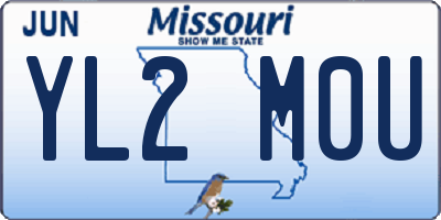 MO license plate YL2M0U