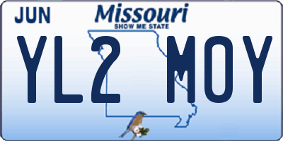 MO license plate YL2M0Y