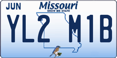 MO license plate YL2M1B