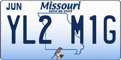 MO license plate YL2M1G
