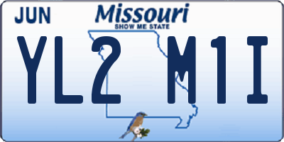 MO license plate YL2M1I