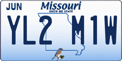 MO license plate YL2M1W
