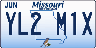 MO license plate YL2M1X