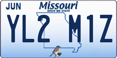 MO license plate YL2M1Z