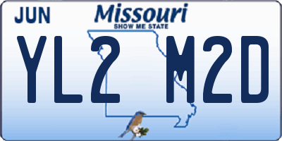MO license plate YL2M2D