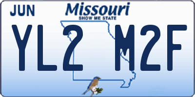 MO license plate YL2M2F