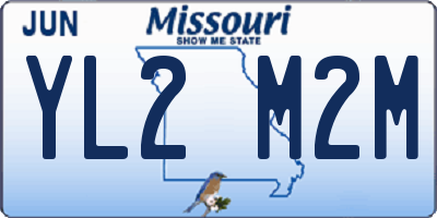 MO license plate YL2M2M