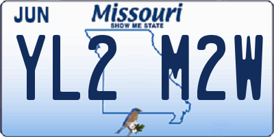 MO license plate YL2M2W