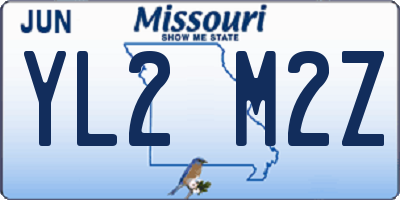 MO license plate YL2M2Z