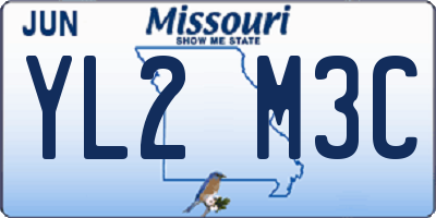MO license plate YL2M3C