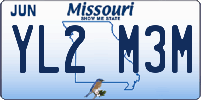 MO license plate YL2M3M