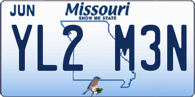 MO license plate YL2M3N