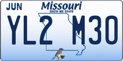 MO license plate YL2M3O