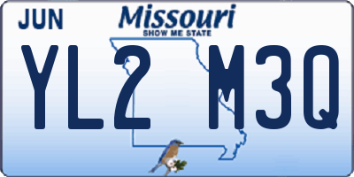 MO license plate YL2M3Q