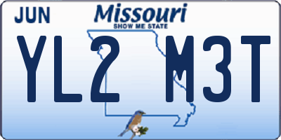 MO license plate YL2M3T