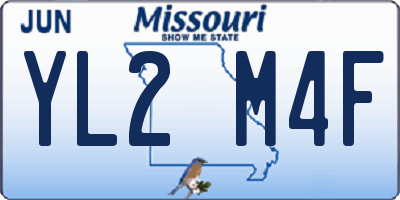 MO license plate YL2M4F